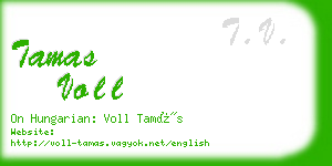 tamas voll business card